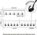 AMBIRD 34.2" L Wooden Wall Coat Hooks with Shelf - Versatile and Decorative Wall-Mounted Storage - 10 Hooks for Hanging Coats, Hats, Keys, Bags, Scarves - Ideal for Entryways, Bedrooms, Closets(White) by CozyNest Decor