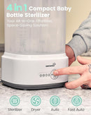 GROWNSY Bottle Sterilizer and Dryer, Compact Electric Steam Baby Bottle Sterilizer (Esterilizador de Biberones), Bottle Sanitizer for Baby Bottles, Pacifiers, Pump Parts by TinyTreasures Baby Boutique