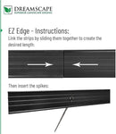 Dreamscape E-Z Edge Aluminum Landscape Edging - 4 Strips, 6ft Each (24ft Total), Black Painted - Professional Quality Landscaping Border, Metal Divider for Lawn, Garden, Flowerbed by GreenHaven Gardens