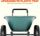 Upgrade 2 Wheel Wheelbarrow, Yard Cart with Padded Handlebar, 14 Inch Pneumatic Tires for High Stability, Ideal for Moving Soil, Plant Shrub, Gardening Tool, Easy Assembly by GreenHaven Gardens