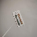 mushie Silicone Baby Feeding Spoons | 2 Pack (Dried Thyme/Natural) by TinyTreasures Baby Boutique