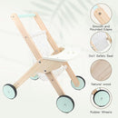 Wooden Baby Walker Doll Stroller, Baby Push Walker, Shopping Cart Learning Walk for Boys and Girls, Wood Push Toys for Toddler Learning to Walk by TinyTreasures Baby Boutique