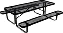 Coated Outdoor Furniture Heavy-Duty Portable Outdoor Kids Table, Expanded Metal Kids Picnic Table, Commercial-Grade Picnic Table, Made in America (6ft Rectangular, Childrens, Black) by GreenHaven Gardens