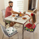 Toddler Booster Seat for Dining Table, Portable Booster Seat for Kitchen Chair, 4 Inch High-Density Foam Cushion with Adjustable Safety Straps and Non-Slip Bottom, Perfect for Kids Travel and Daily by TinyTreasures Baby Boutique