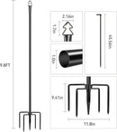 String Light Poles 2 Pack 9.8FT Light Pole for Outside Hanging - Backyard, Garden, Patio, Deck Lighting Stand for OutdoorParties, Wedding by GreenHaven Gardens