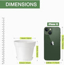 28 Pack 4 inch Small Plant Pots, Plastic Planters with Drainage Holes and Saucers for Flowers Plants, Succulents, Seed Starting Pots, White by GreenHaven Gardens