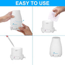 Diffuserlove 2 Pack 200ml Essential Oil Diffuser Ultrasonic Aromatherapy Diffuser Cool Mist Humidifiers with 7 Color LED Lights & Waterless Auto Shut-Off for Home Office Kitchen Bedroom by TinyTreasures Baby Boutique