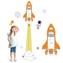 Personalized Name Height Chart for Kids, Cute Rocket Wooden Growth Chart for Kids, Wall Height Chart for Children, Cute Wall Ruler for Kids, Track Height Measurement, Easy to Install by CozyNest Decor
