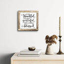 Thankful Grateful Blessed Sign, Inspirational Wood Sign, Wooden Plaques Signs Table Decor, Rustic Desk Decorate, Christian Home Decorate, Appreciation Gift, Mom Gift, Farmhouse Signs by CozyNest Decor