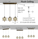 Farmhouse Frosted White Glass Chandelier 3 Lights Star Pendant Lights for Dining Table Kitchen Island Modern Ceiling Hanging Lights Included LED Warm Light Bulbs Oiled Bronze by CozyNest Decor