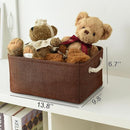 WarmHome Fabric Storage Bin Shelf Basket for Home, Closet(Brown-3 Pack, 13.8L9.8W6.7H) by TinyTreasures Baby Boutique