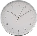 LUUK LIFESTYLE Modern Wall Clock Without Ticking, Pure Minimalist Design, legible Digits, Home Decor for Living Room, Office, in White and Silver by CozyNest Decor