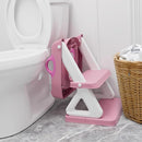 Potty Training Seat with Step Stool Ladder for Kids and Toddler,Wiifo Sturdy Potty Ladder with Soft Padded Cushion for Toddler Boys and Girls(Pink) 2025 New Version by TinyTreasures Baby Boutique