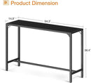ODK 55 Inch Outdoor Bar Table, Patio Counter Bar Height Table with Weather Resistant Waterproof Top for Garden, Hot Tub, Yard, Balcony, Poolside, Indoor (Black) by CozyNest Decor