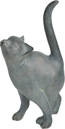 Newman House Studio Garden-Statues Cat-Figurines Home Garden Decor - Farmhouse Backyard Polyresin Kitten 7.6L x 4W x 14.5H inch by GreenHaven Gardens
