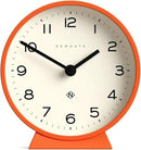 NEWGATE® M Mantel Echo Desk Clock | Modern Round Design | Pumpkin Orange | Easy to Read Numbers | Contemporary Style for Desk, Table, Shelf or Bedside by CozyNest Decor