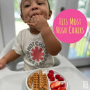 Elk and Friends Kids 7.8” Porcelain Divided Plates with Silicone Suction Sleeves | Suitable for Kids/Toddlers | Microwave & Dishwasher Safe | Non Slip | Snack Dishes | 4 Pack by TinyTreasures Baby Boutique
