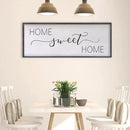 Home Sweet Home Sign Wall Decor 40"x15" Above Bed Living Room Large Wooden Framed Family Plaques Art (Black) by CozyNest Decor