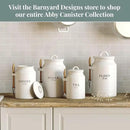 Barnyard Designs Coffee Canister for Kitchen Counter, Decorative Ceramic Coffee Container, Rustic Farmhouse Canister Jar, White (Coffee) by CozyNest Decor