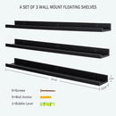 AZSKY Floating Picture Ledge Shelves for Wall Set of 3, 36 Inch Photo Shelves with Lip Long Large Nursery Book Shelf for Toys Storage Kids Bookshelf Wall Mounted Living Room Bedroom Decor Frames by CozyNest Decor
