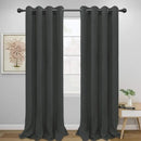 Easy-Going Blackout Curtains for Bedroom, Solid Thermal Insulated Grommet and Noise Reduction Window Drapes, Room Darkening Curtains for Living Room, 2 Panels (52x96 in,Dark Gray) by CozyNest Decor