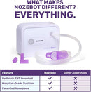 Dr. Noze Best - NozeBot | Electric Baby Nasal Aspirator | Hospital Grade Suction | Nose Sucker and Nasal Vacuum | Safe for Infants and Toddlers (Mild to Severe Congestion - The Original NozeBot) by TinyTreasures Baby Boutique