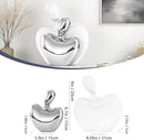 XMGZQ White and Silver Ceramic Couple Figurines Home Decor,Wedding Engagement Romantic Gift for Husband Wife,Large Male and Female Love Statue Valentine's Day Birthday,Abstract Hugging Couple by CozyNest Decor