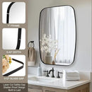 ANDY STAR 30x36” Black Bathroom Mirror, Oblong Vanity Mirror with Stainless Steel Metal Frame, Matte Black Oval Mirror for Over Sink, Modern Anti Rust Wall Mounted by CozyNest Decor