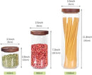 Glass Canisters Set of 5 for the kitchen, Glass Storage Container jars with Airtight Acacia Lid for Coffee Beans, Flour, Sugar, Rice and Spaghetti and etc by CozyNest Decor