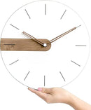 Stephanie Imports Modern Minimalist Exposed Wood Silent Wall Clock (Numberless) by CozyNest Decor