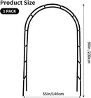 RUBFAC Metal Garden Arch, Wedding & Event Decoration, Garden Trellis for Climbing Plants, Assemble Freely 2 Sizes for Various Climbing Plant Roses Vines Bridal Party Decoration, Black, 1 Pack by GreenHaven Gardens