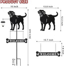 BAYN Solar Labrador Silhouette Dog Breed Welcome Sign with a Lantern Outdoor Decorative Garden Stakes for Yard, Lawn, Patio, Pathway by CozyNest Decor