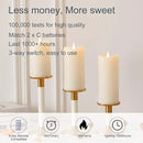 Flickering Flameless Candles with 3D Moving Flame Set of 3(H 5" 6" 7" x D 3"), Last 1000+ Hours Battery Operated Candles with Remote Timer, Ivory Real Wax Electric LED Pillar Candles by CozyNest Decor