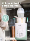 GROWNSY Nutri Bottle Warmer with Innovative Auto-Lift Feature, 10-in-1 Fast Baby Bottle Warmer with Night Light, Retain Nutrients Milk Warmer for All Bottles by TinyTreasures Baby Boutique