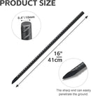 Rebar Stakes 16 Inch, 10 Pack Ground Stakes Heavy Duty with Chisel Point, Straight Metal Stakes for Concrete Form, Landscaping, Camping Tent or Timber, Black by CozyNest Decor