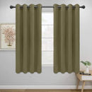 Easy-Going Blackout Curtains for Bedroom, Solid Thermal Insulated Grommet and Noise Reduction Window Drapes, Room Darkening Curtains for Living Room, 2 Panels (52x63 in,Khaki) by CozyNest Decor