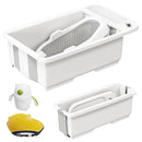 Collapsible Baby Bathtub with Smart Temperature Display & Bath Stand, Portable Travel Bathtub, Ideal for 0-36 Months Infants (Beige) by TinyTreasures Baby Boutique