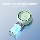 JISULIFE Portable Handheld Turbo Fan [16H Max Cooling Time], 4000mAh USB Rechargeable Personal Battery Operated Lash Small Pocket Fan with 5 Speeds for Travel/Outdoor/Vacation/Concerts - Green by TinyTreasures Baby Boutique