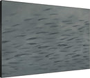 SIGNWIN 46"x60" Extra Large Framed Wall Art Gray School of Fish Minimalist Ocean-Inspired Marine Life Illustration for Home Living Room Bedroom Decor (Frame Assembly Required) by CozyNest Decor