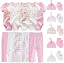 Kiddiezoom Unisex Baby Layette Essentials Giftset Clothing Set 19-Piece For Newborn Baby by TinyTreasures Baby Boutique