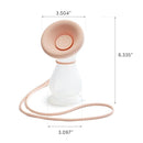 Munchkin Manual Breast Pump for Breastmilk, Food Grade Silicone, BPA Free, 4 Ounce - Portable Breastfeeding Essential for Expressing Milk at Home, Work, and On The Go, Clear/Pink by TinyTreasures Baby Boutique