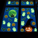 3 Sheets Glow in The Dark Halloween Window Clings Luminous Halloween Window Stickers Pumpkin Ghost Wall Decor Glowing Window Clings for Scary Halloween Theme Party Decorations by CozyNest Decor