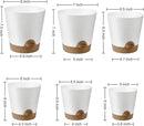 Indoor Self Watering Planters with Drainage Holes and Saucers, 8, 7, 6.5, 6, 5.5, 5 Inches, White, 6 Pots by GreenHaven Gardens