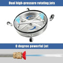 JANZ 20'' Pressure Washer Surface Cleaner with 4 Wheels, Stainless Steel Housing, 1/4" Quick Plug, 2 Extension Wands, 2 Replacement Nozzles and 3 Spray Nozzles, 4000 PSI by GreenHaven Gardens