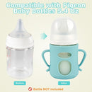 Silicone Sleeves for Pigeon Baby Bottles 5.4oz,Anti Breakage Glass Baby Bottle Holder with Handles 2 Pack by TinyTreasures Baby Boutique