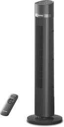 PELONIS 40 inch Bladeless Tower Fan for Bedroom, Standing Fan with Remote Control, 26ft/s, 90° Oscillation, 3 Speed Settings, 27 Db, 3 Modes, 15-Hour Timer, LED Display, Fan that Blows Cold Air, Grey by CozyNest Decor