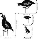 jojofuny 4pcs Garden Quail Stake Bird Yard Art Metal Statue Decor Animals Silhouette Outdoor Decoration Courtyard Ornaments for Lawns Backyard Patio Backyard Pathway by GreenHaven Gardens