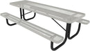 Coated Outdoor Furniture Heavy-Duty Portable Outdoor Picnic Table, Thermoplastic Coated Expanded Metal Commercial-Grade Patio Dining Furniture Made in America (8ft Rectangular, Textured Grey) by GreenHaven Gardens