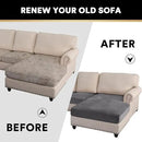 PrinceDeco Sectional Couch Covers 3 Pieces Velvet Sofa Covers L Shape Soft Couch Covers for Sectional Sofa Corner Sofa Cover Couch Cover for Dogs Washable (2 Seater + 1 Chaise,Grey) by CozyNest Decor