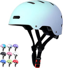 Skateboard Bike Helmet for Adults Women Men Youth Kids (2-3-5-8-14+ Years Boys Girls) - Lightweight Multi-Sport Adjustable Helmets for Bicycle Skateboard Scooter Skate Cycling by TinyTreasures Baby Boutique